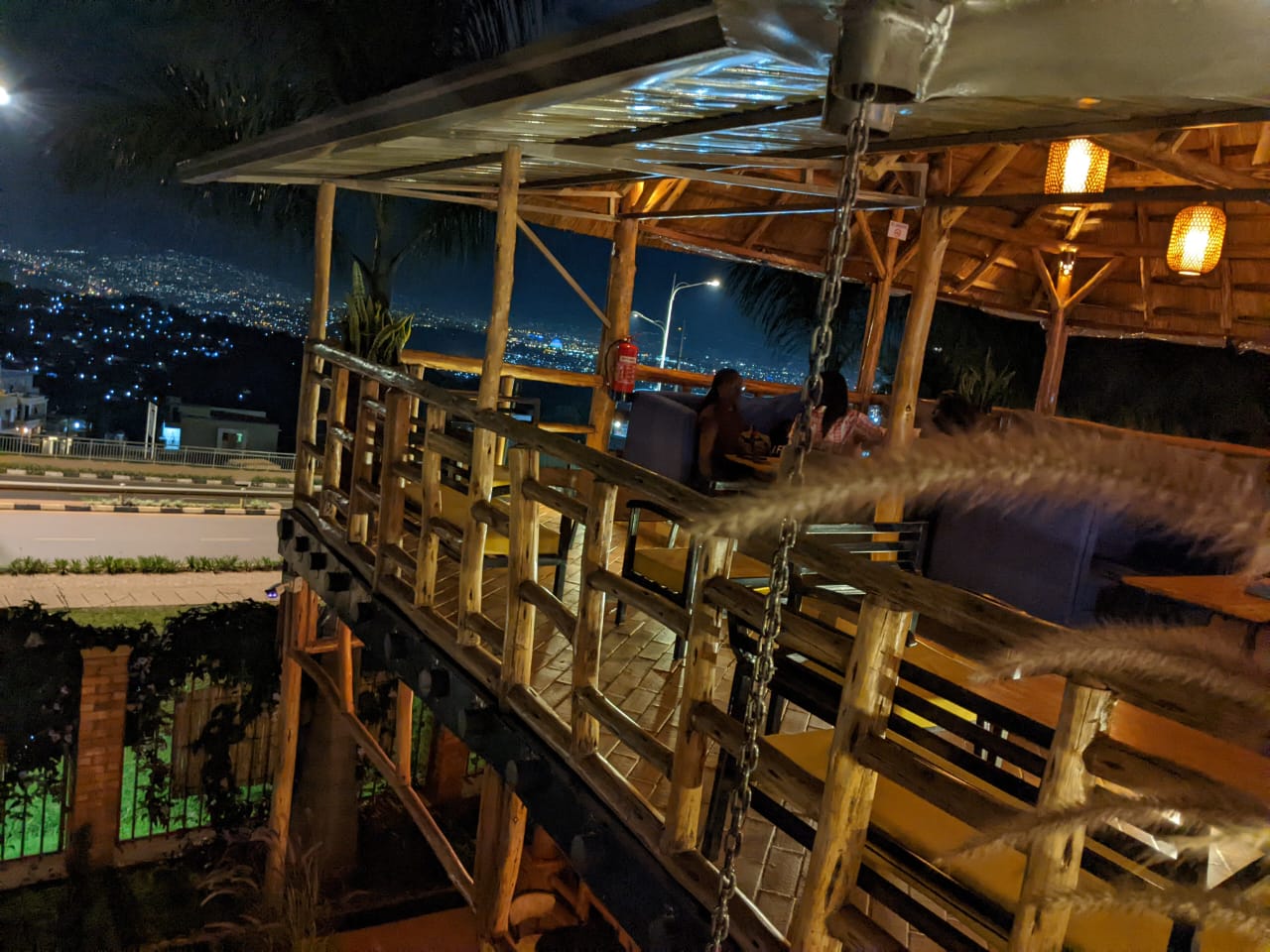 The view of Kigali from inside Konvine Boutique Hotel